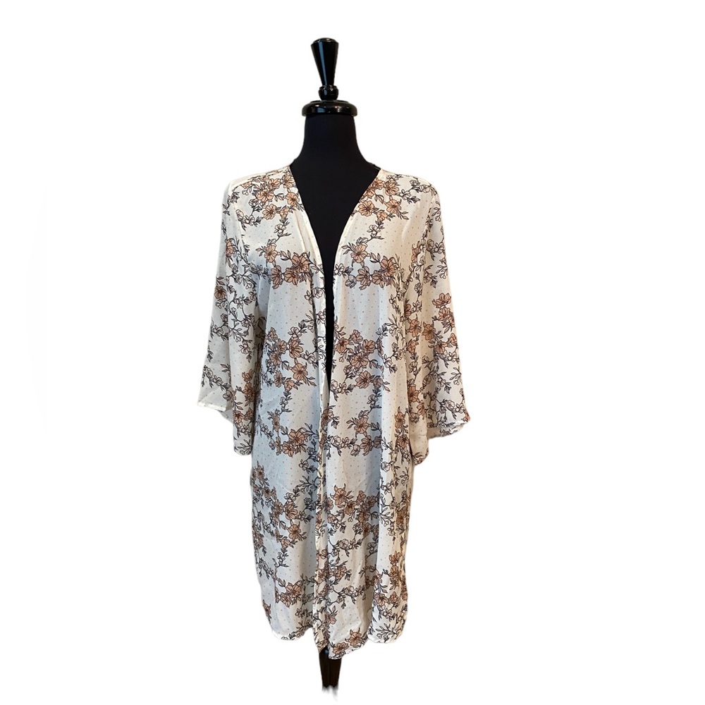 Floral Open Kimono